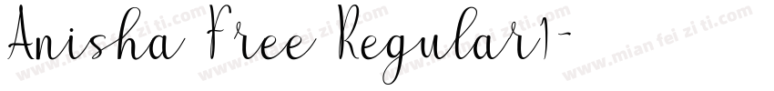 Anisha Free Regular1字体转换